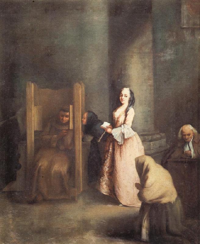 Pietro Longhi The Confession France oil painting art